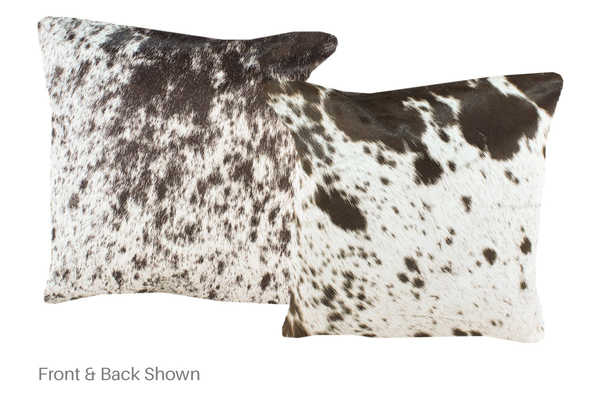 Salt and Pepper Black Cowhide Pillow #A52491