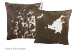 Salt and Pepper Black Cowhide Pillow 16x16 #A52492 by Hudson Hides