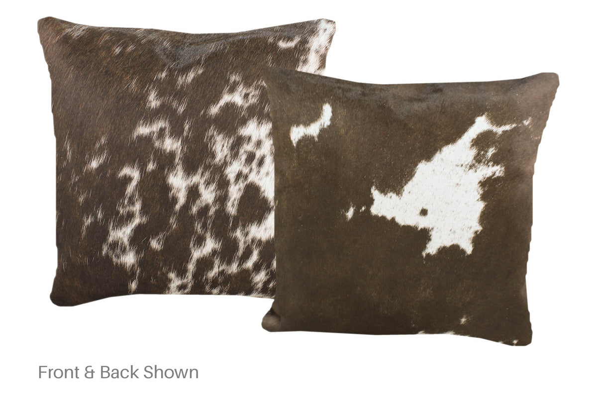 Salt and Pepper Black Cowhide Pillow #A52492