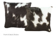 Black and White Cowhide Pillow 16x16 #A52493 by Hudson Hides