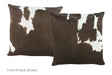 Black and White Cowhide Pillow 16x16 #A52494 by Hudson Hides