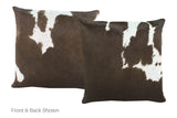 Black and White Cowhide Pillow 16x16 #A52494 by Hudson Hides