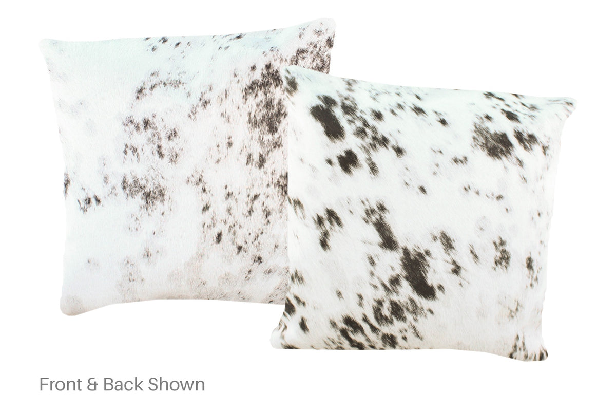 Salt and Pepper Black Cowhide Pillow #A52496