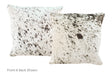 Salt and Pepper Black Cowhide Pillow 16x16 #A52500 by Hudson Hides