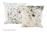 Salt and Pepper Black Cowhide Pillow 16x16 #A52500 by Hudson Hides