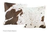 Salt and Pepper Brown Cowhide Pillow 16x16 #A52501 by Hudson Hides