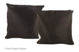 Solid Black Cowhide Pillow 16x16 #A52504 by Hudson Hides
