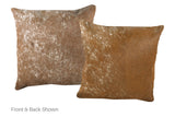 Salt and Pepper Brown Cowhide Pillow 16x16 #A52505 by Hudson Hides