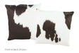 Black and White Cowhide Pillow 16x16 #A52506 by Hudson Hides