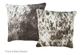Salt and Pepper Black Cowhide Pillow 16x16 #A52509 by Hudson Hides