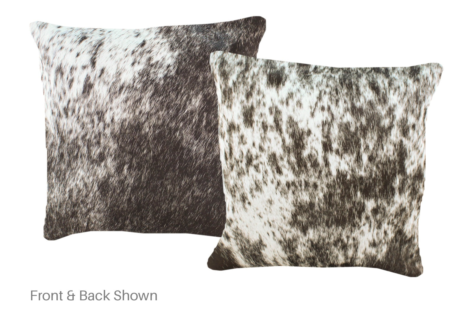 Salt and Pepper Black Cowhide Pillow #A52509