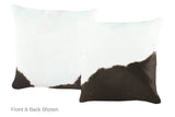 Black and White Cowhide Pillow 16x16 #A52510 by Hudson Hides