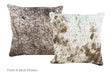 Salt and Pepper Brown Cowhide Pillow 16x16 #A52511 by Hudson Hides