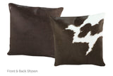Black and White Cowhide Pillow 16x16 #A52512 by Hudson Hides