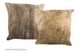 Light Brindle Cowhide Pillow 16x16 #A52517 by Hudson Hides