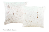Salt and Pepper Brown Cowhide Pillow 16x16 #A52518 by Hudson Hides