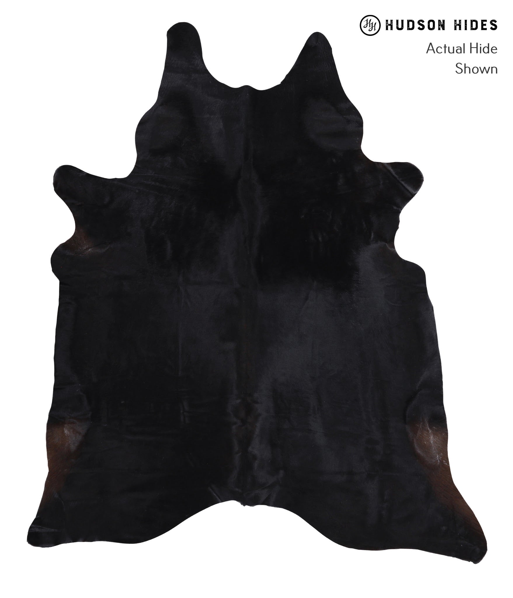 Solid Black Cowhide Rug #A5252
