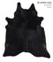 Solid Black X-Large Brazilian Cowhide Rug 7'3