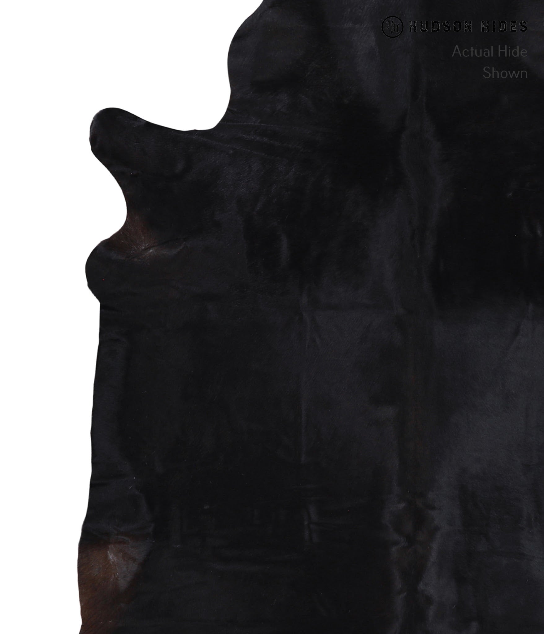 Solid Black Cowhide Rug #A5252