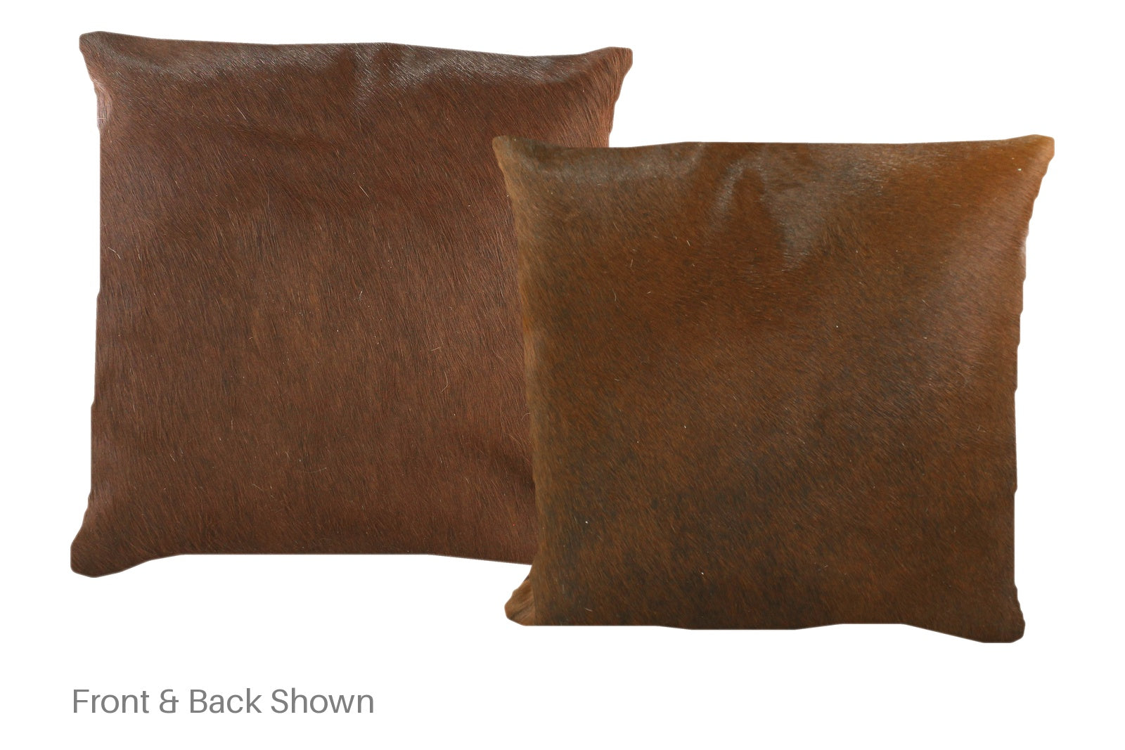 Solid Brown Cowhide Pillow #A52520