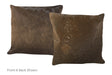 Chocolate Cowhide Pillow 16x16 #A52521 by Hudson Hides