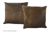 Chocolate Cowhide Pillow 16x16 #A52521 by Hudson Hides