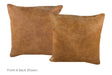 Solid Brown Cowhide Pillow 16x16 #A52525 by Hudson Hides