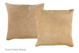 Champagne Cowhide Pillow 16x16 #A52528 by Hudson Hides