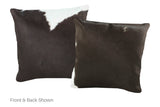 Black and White Cowhide Pillow 16x16 #A52534 by Hudson Hides
