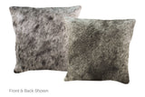 Black and White Cowhide Pillow 16x16 #A52535 by Hudson Hides