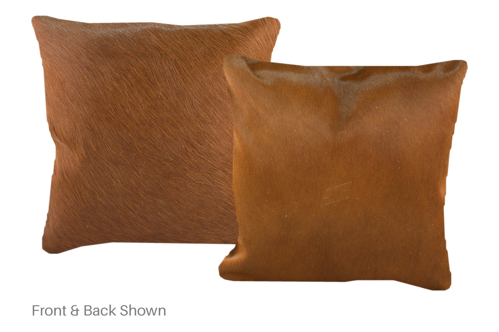 Solid Brown Cowhide Pillow #A52538
