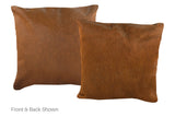 Solid Brown Cowhide Pillow 16x16 #A52539 by Hudson Hides