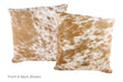 Salt and Pepper Brown Cowhide Pillow 16x16 #A52540 by Hudson Hides