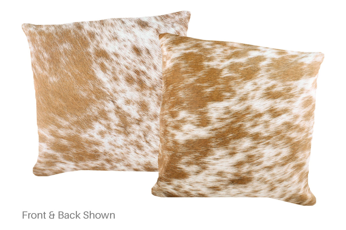 Salt and Pepper Brown Cowhide Pillow #A52540