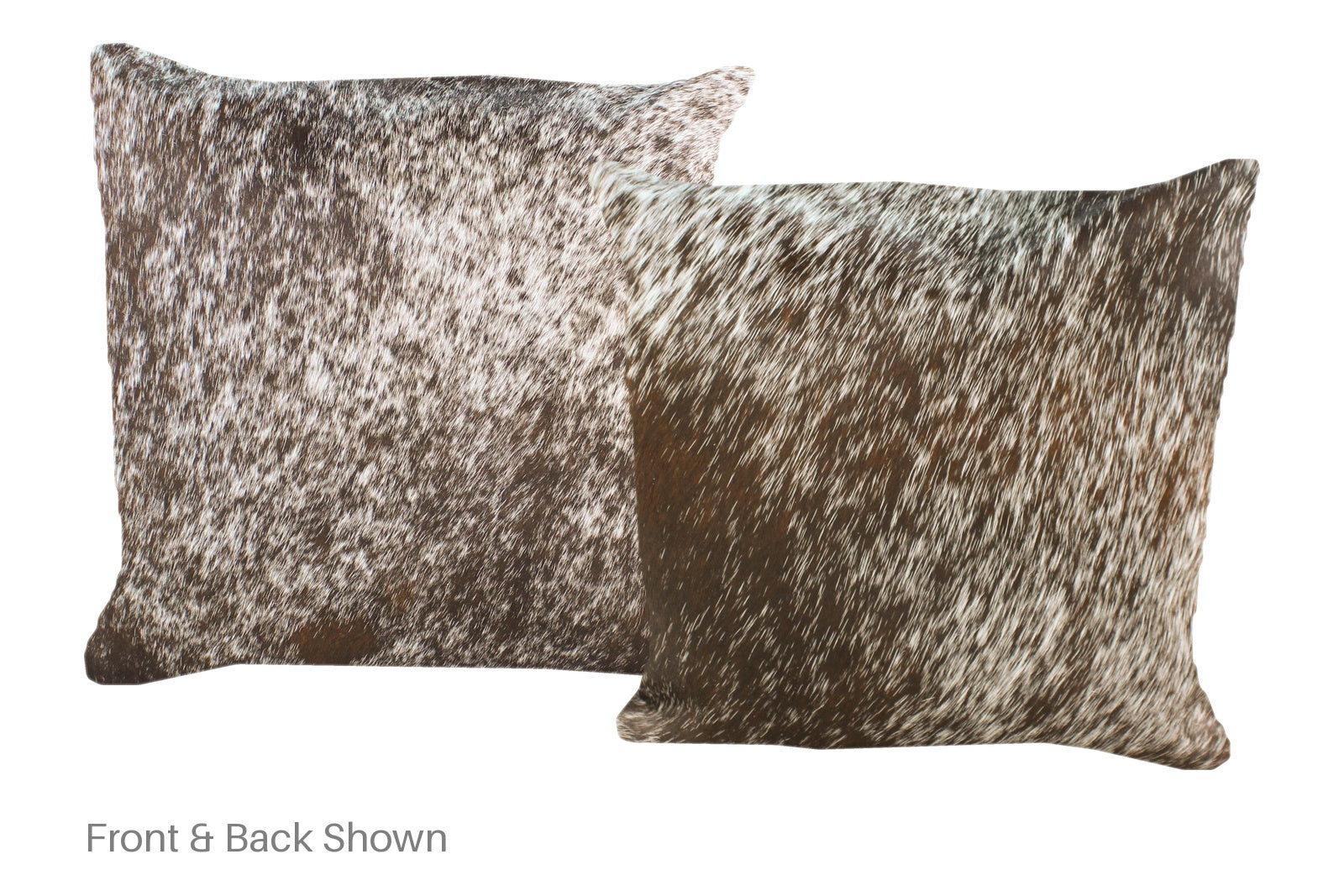 Salt and Pepper Brown Cowhide Pillow #A52543