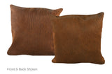 Solid Brown Cowhide Pillow 16x16 #A52548 by Hudson Hides