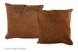 Solid Brown Cowhide Pillow 16x16 #A52549 by Hudson Hides