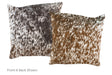 Salt and Pepper Brown Cowhide Pillow 16x16 #A52551 by Hudson Hides