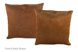 Solid Brown Cowhide Pillow 16x16 #A52552 by Hudson Hides