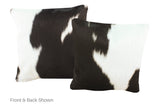Black and White Cowhide Pillow 16x16 #A52559 by Hudson Hides