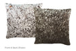 Salt and Pepper Black Cowhide Pillow 16x16 #A52562 by Hudson Hides