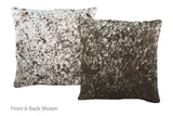Salt and Pepper Black Cowhide Pillow 16x16 #A52562 by Hudson Hides