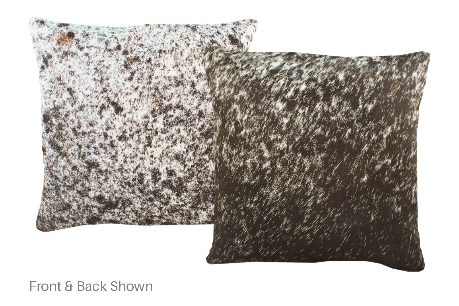 Salt and Pepper Black Cowhide Pillow #A52562