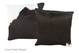 Black and White Cowhide Pillow 16x16 #A52564 by Hudson Hides