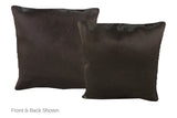 Solid Black Cowhide Pillow 16x16 #A52565 by Hudson Hides