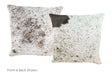 Salt and Pepper Black Cowhide Pillow 16x16 #A52566 by Hudson Hides