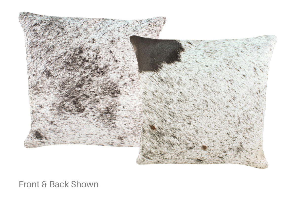 Salt and Pepper Black Cowhide Pillow #A52566