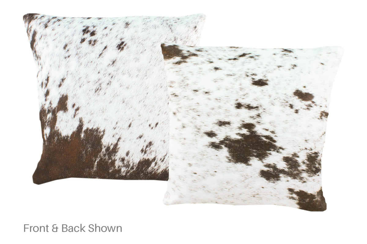 Salt and Pepper Brown Cowhide Pillow #A52568