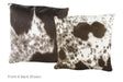 Black and White Cowhide Pillow 16x16 #A52572 by Hudson Hides
