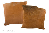 Solid Brown Cowhide Pillow 16x16 #A52577 by Hudson Hides